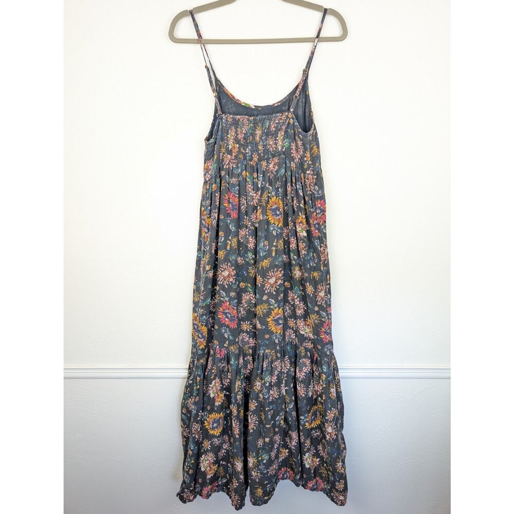 Natural Life Maxi Dress Sunflower Floral Cottagecore Boho Summer Black Size S - Picture 5 of 10